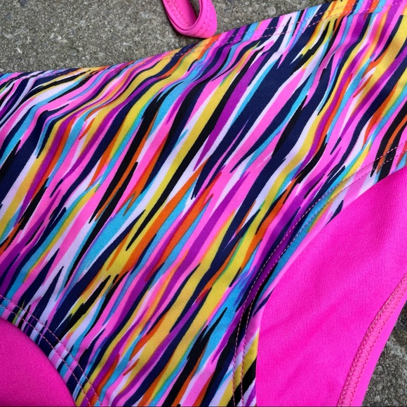 Pink & Print Bikini Set w/ Cheeky Scrunch Bottoms - Picture 3 of 5